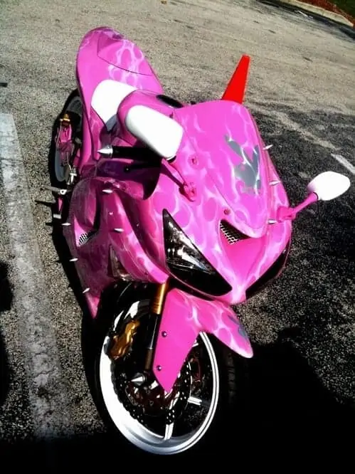 Pink Sportbike with spikes