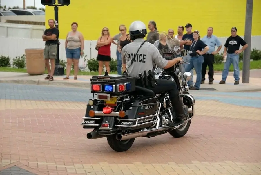 Daytona motorcycle officer during Bike Week