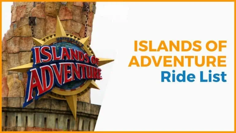 Islands of Adventure Ride List