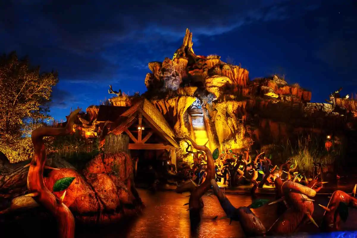 Splash Mountain at Night