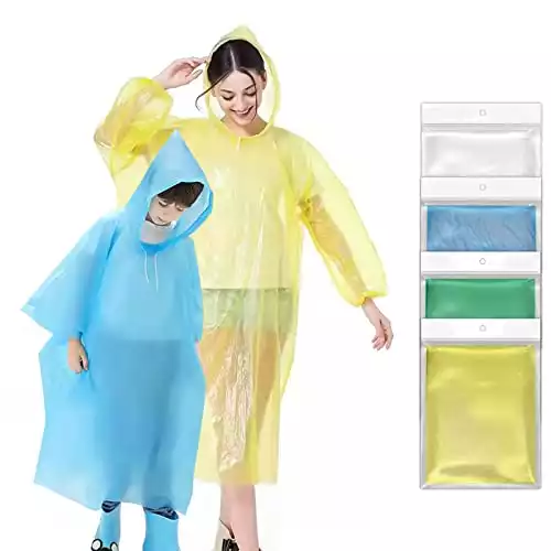 Ponchos Family Pack, Rain Poncho for Adults and Kids