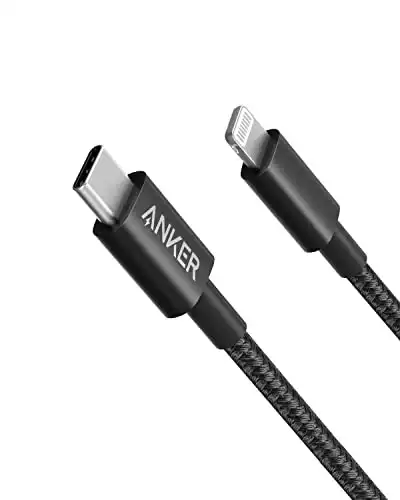 Anker Nylon USB-C to Lightning Charging Cord, 6 ft.